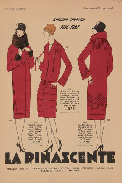 Una locandina pubblicitaria della Rinascente