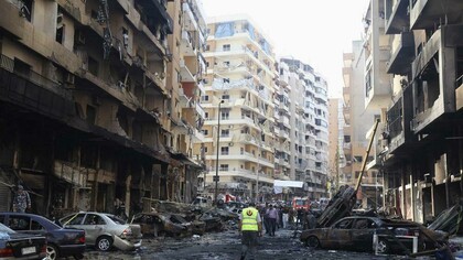 Calle de Beirut después de un atentado