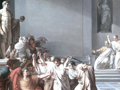 Julio César fue el gran rival de Cicerón: «Muerte de César» por Vincenzo Camuccini, 1798