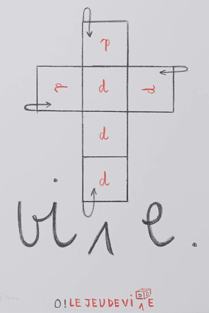 Robert Filliou, Le jeu de vie. [O! Le jeu de vi(d)e], 1984. Cortesía de la ADN Galería