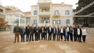 The French Minister of Culture Françoise Nyssen visits Hammana Artist House