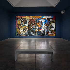 Jameson Green, Look back, and smile on perils past, exhibition view. Courtesy of Almine Rech