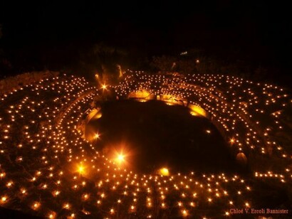 Hundreds of candles in Santa Dolcissima's celebrations