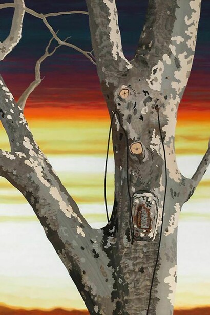 Alison Elizabeth Taylor, Van Cortlandt, 2013, Wood veneer, oil paint, shellac, 55 1/2 x 42 in. (141 x 106.7 cm)