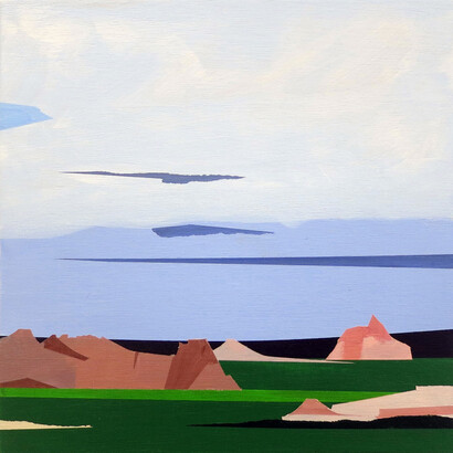 South Dakota, Badlands, 2012, 8x8" acrylic on panel
