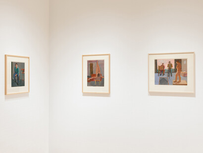 William Theophilus Brown, In the studio, exhibition view. Courtesy of Paul Thiebaud Gallery 