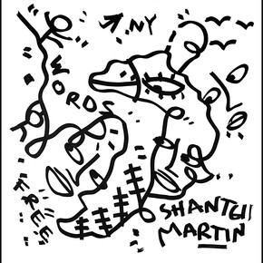 Shantell Martin
Words Free, NY, Fader
2016
ink on canvas
36 x 36 in