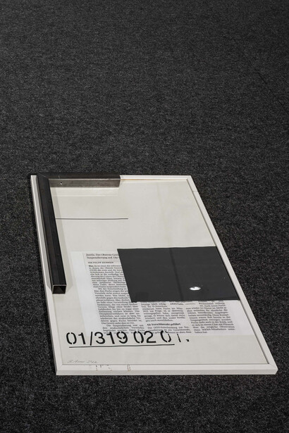 Sepp Auer, line · plane · space, exhibition view. Courtesy of Schlossmuseum Linz