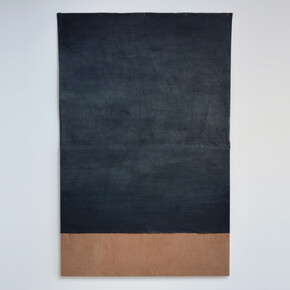 N. Dash. Untitled, 2013. Pigment, acrylic medium, linen, adobe, jute, wood support. 99 x 60 in. (251.5 x 152.4 cm)