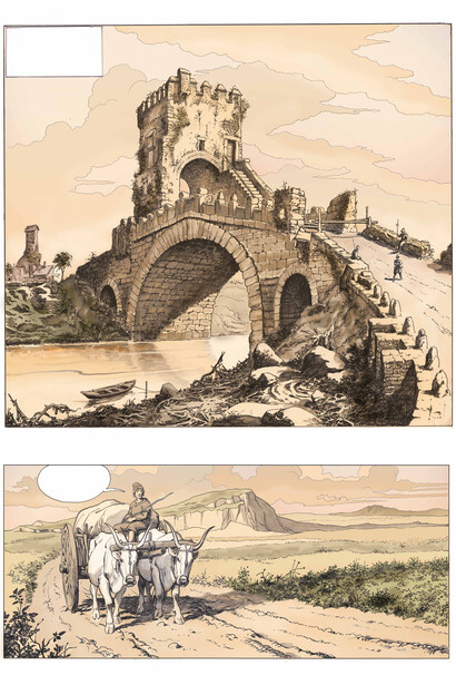 Milo Manara. Caravaggio, Volume Uno, pagina 01, opera rappresentativa per la sezione Caravaggio - Credits Milo Manara 2017