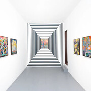 Christian Achenbach, Paricutín, exhibition view. Courtesy of König Gallery