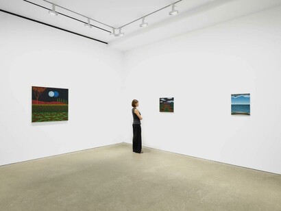 Scott Kahn, Once in a blue moon, exhibition view. Courtesy of David Zwirner