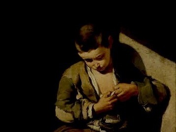Fragmento de «Joven mendigo» (o «Niño espulgándose»), Murillo (1618-1682)