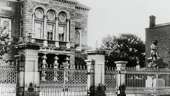 National Gallery of Ireland, Historic Façade, Merrion Square West, The National Gallery opened to the public in 1864. Photo Courtesy National Gallery of Ireland Archive