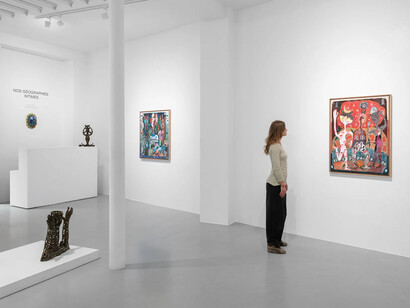 Hervé Yamguen, Nos géographies intimes (Our intimate geographies), exhibition view. Courtesy of Afikaris Gallery