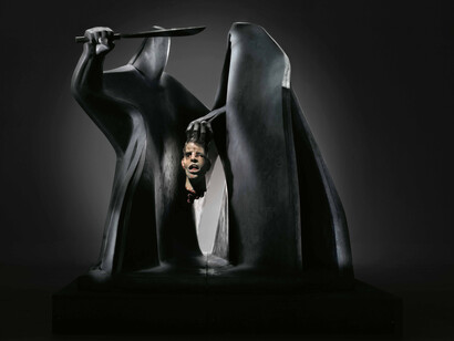 Giuliano Vangi, Once upon a time, 2005, painted resin, 218 x 275 x 205