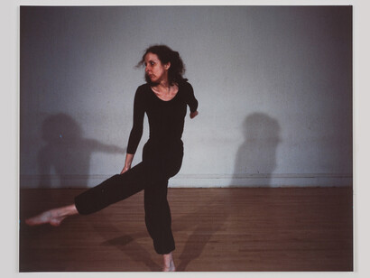 Charles Gaines, Motion: Trisha Brown Dance, Set #11 (detail), 1980–81, Color photographs and ink on Strathmore paper, Eight parts: 4 small drawings, 11 × 19½ in. each; 2 large drawings and 2 photographs, 16 × 20 in. each; 31 1⁄8 × 84½ × 2 in. (overall framed). Collection of Dean Valentine and Amy Adelson. Courtesy Susanne Vielmetter Los Angeles Projects. Photo: Robert Wedemeyer