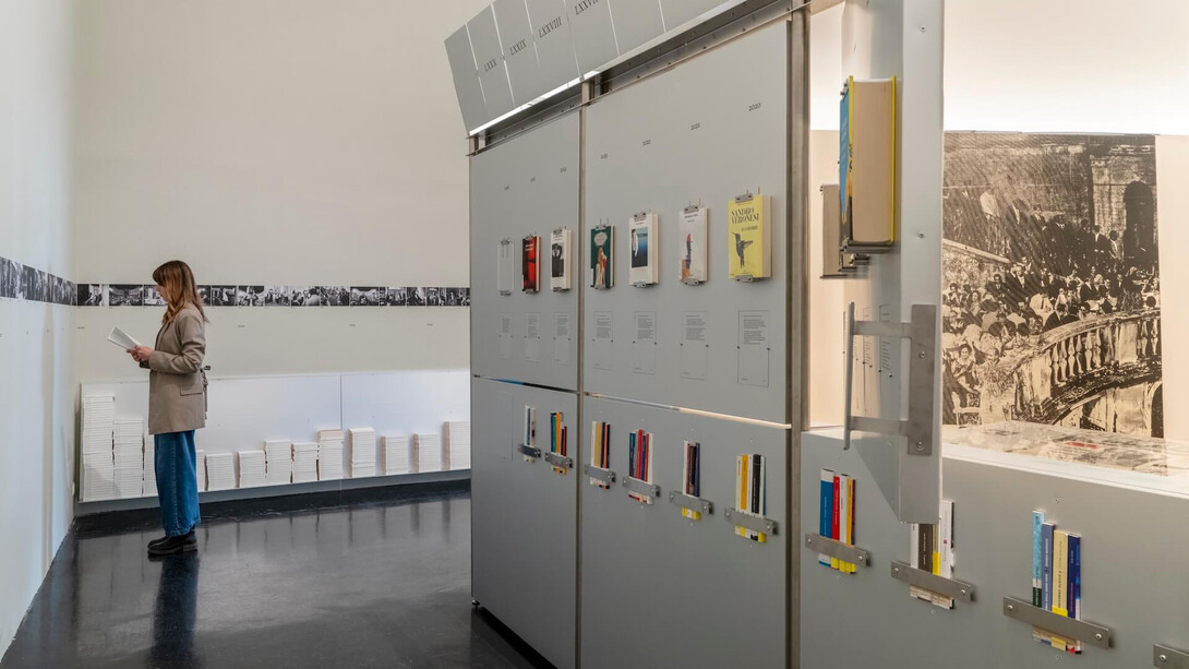 Uno, cinque, dodici. Ottant’anni del Premio Strega, veduta della mostra. Cortesia di MACRO