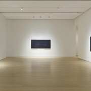 Torkwase Dyson, Seeing in blue, exhibition view. Courtesy of Pace Gallery