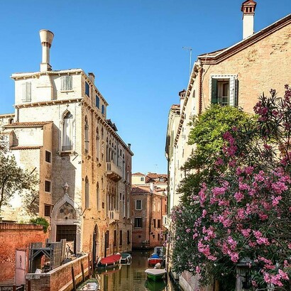 Palazzo Soranzo Van Axel, visto del Ponte de le erbe, Venezia, Italia