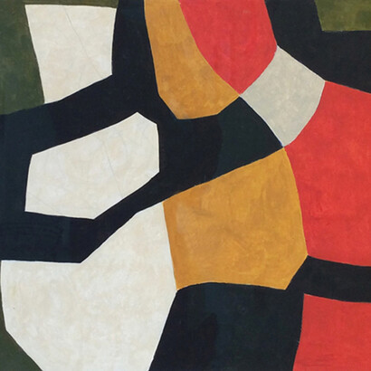 Ralph Stout, Vase, 2015 18 x 24 inches, 27.5 x 33 inches framed, acrylic on Arches paper.  Courtesy of Carrie Haddad Gallery
 