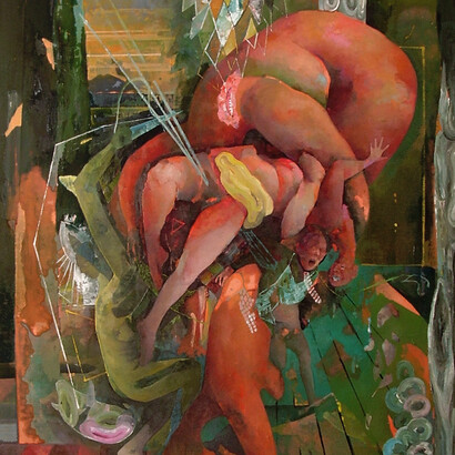 Chiara Sorgato, Virago, olio su tela, dettaglio, 2015, 120 x 80 cm