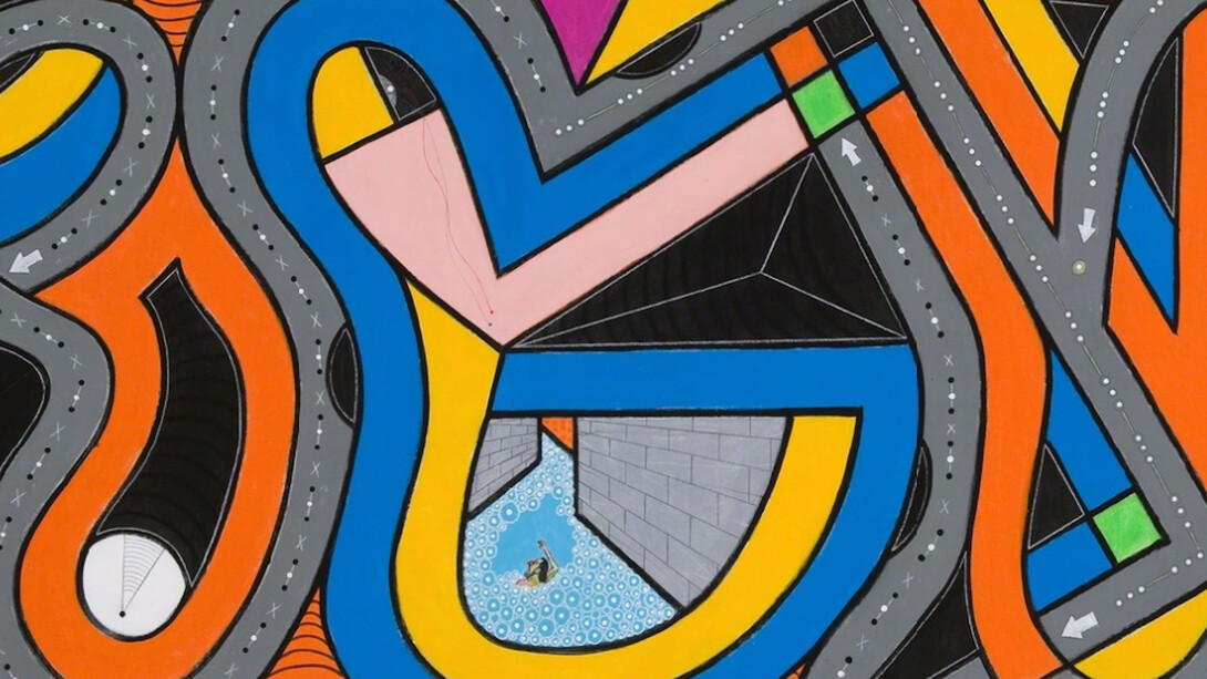 Luis Cruz Azaceta. Swimming to Havana, 2009. Courtesy of Lyle O. Reitzel