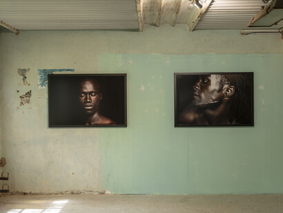 Leila Alaoui, Crossings - Series, 2013
Lambda prints mounted on Dibond 80 x 120 cm each. Exhibiton view 'Traversées' - Galleria Continua / Les Moulins, Mai 2018
Courtesy Fondation Leila Alaoui and Galleria Continua, San Gimignano / Beijing / Les Moulins / Habana- Photo by Oak Taylor-Smith