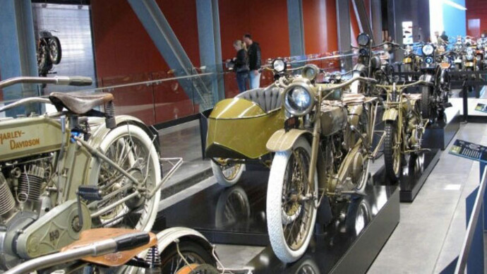 The Motorcycle Gallery: 1903-1940s. Courtesy of Harley-Davidson Museum