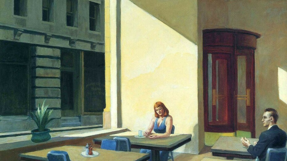 «Sunlight in a Cafeteria» (1958): nadie retrató mejor la soledad de la sociedad moderna que el pintor estadounidense Edward Hopper