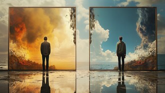 La vision d'un monde brisé ou idéal dépend de notre position entre besoin et possibilité