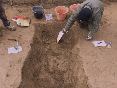 Necropoli longobarda di Gambolò Belcreda (Pavia). Un momento dello scavo
