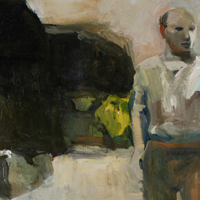 Elmer Bischoff, Man at seashore (detail), 1958. Courtesy of Berggruen Gallery