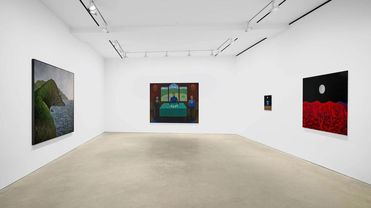 Scott Kahn, Once in a blue moon, exhibition view. Courtesy of David Zwirner
