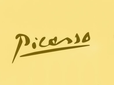 La firma del pittore Pablo Picasso