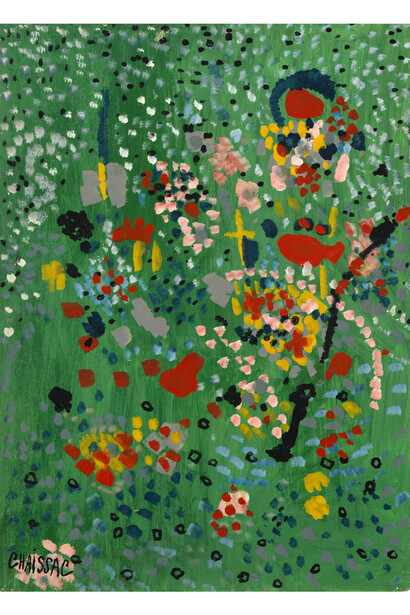 Gaston Chaissac, Untitled, 1963, oil on wood
39 1/4x28 1/4 inches, 100x72 cm. Courtesy of Michael Werner Gallery, New York and London