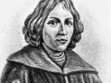 Francobollo commemorativo emesso dalla Repubblica Popolare Cinese raffigurante “Quattro personaggi della cultura mondiale”, dettaglio. Niccolò Copernico con la sua teoria eliocentrica del 1543 aprì la strada a una rivoluzione scientifica che mise la Terra in movimento attorno al Sole
