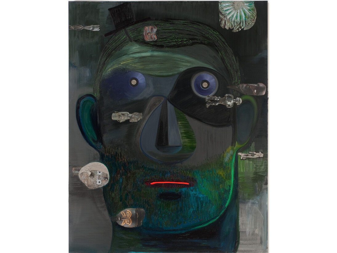 Nicole Eisenman. Guy Capitalist. 2011. Oil and mixed media on canvas. 76 x 60” (193 x 152.4 cm). Collection of Noel Kirnon, New York, NY. Courtesy of Susanne Vielmetter Los Angeles Projects. Photo: Robert Wedemeyer