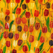 Hunt Slonem, Tulips Teresa (detail). Courtesy of Bonner David Gallery