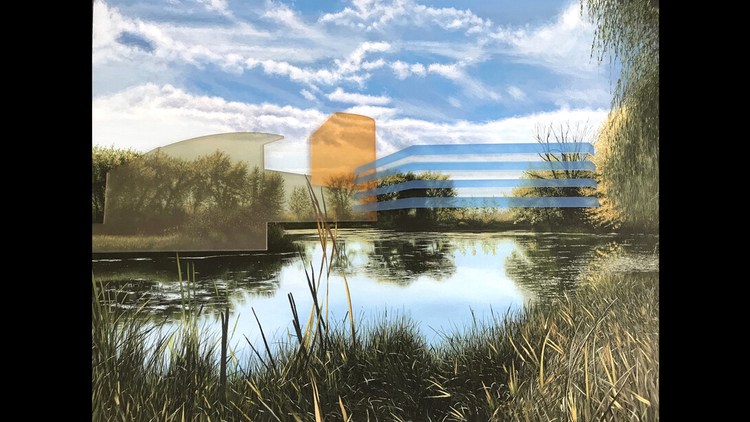 Paul Paiement, Nexus--Ronan, Montana, 2019, acrylic on plywood, acrylic, 30×24 inches. Courtesy the artist and Launch LA