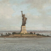 Auguste Bartholdi, Anticipatory view of the Statue of Liberty (detail), circa 1882–1883. Courtesy of Musée d’Orsay