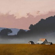 Michael Gregory, At the Foot of a Very Steep Hill (looking at Li Liu-fang), 2012, oil on panel, 52 x 72 inches