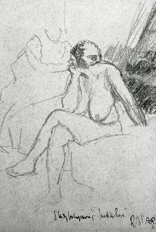 Walter Sickert, Study for Jack Ashore, 1912, Pencil on paper, Pallant House Gallery, Wilson Gift through The Art Fund. © Pallant House Gallery 2014