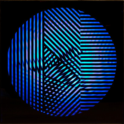 Grazia Varisco - Schema Luminoso Variabile R.R. 66, 1963/64; Schema luminoso 68,5×68,5cm