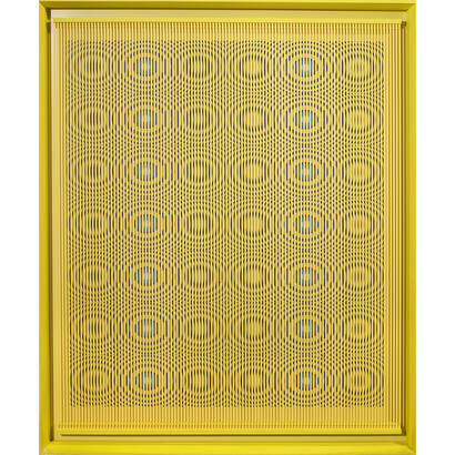 Alberto Biasi, Yellow rain, 1992, Courtesy Tornabuoni Art Gallery
