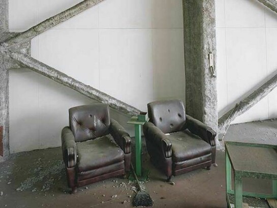 Yishay Garbasz, Permanently unseated chairs in Toyo Denyo Factory 1 km from Fukushima Daiichi, 2014