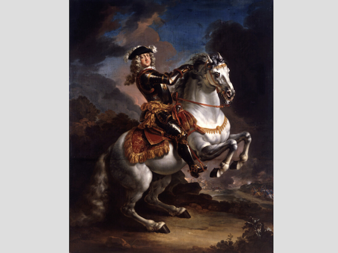Jan Frans Douven, gen. De Oude (1656–1727), Reiterbildnis des Kurfürsten Johann Wilhelm von Pfalz-Neuburg, 1703, Öl auf Leinwand, 325 x 260 cm, Stiftung Museum Kunstpalast Düsseldorf