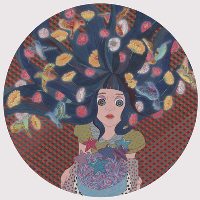Liu Tianlian, Untitled, 2021, Ink on Silk, 80 x 80 cm. Courtesy of the artist and GR Gallery