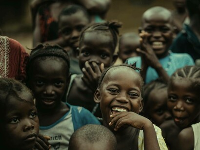 Children of Sierra Leone smiling together
