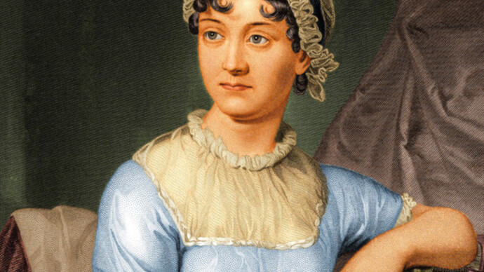 Retrato de Jane Austen basado en un dibujo realizado por su hermana